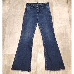AG Adriano Goldschmied Womens Jeans 28R Boot Cut Frayed Hem Mid Rise Medium Wash